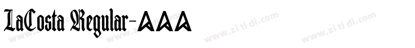 LaCosta Regular字体转换